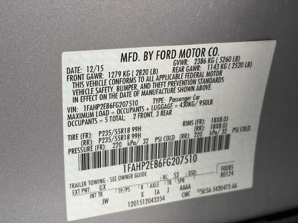 2015 Ford Taurus 4dr Sdn SEL FWD