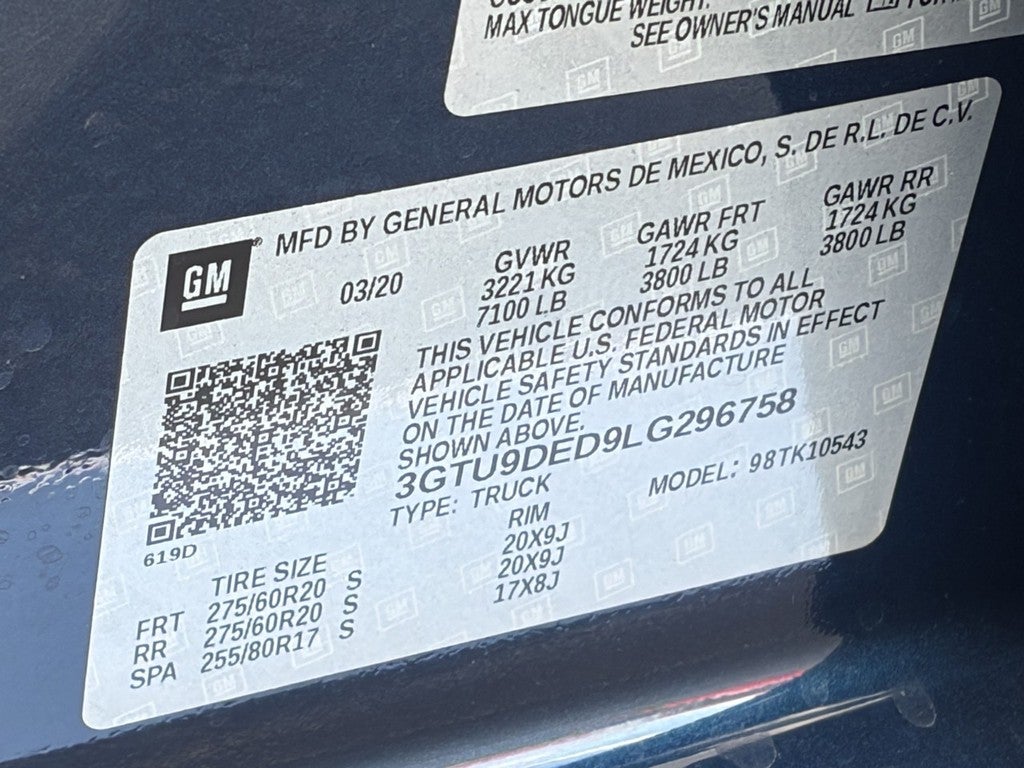 2020 GMC Sierra 1500 4WD Crew Cab 147" SLT