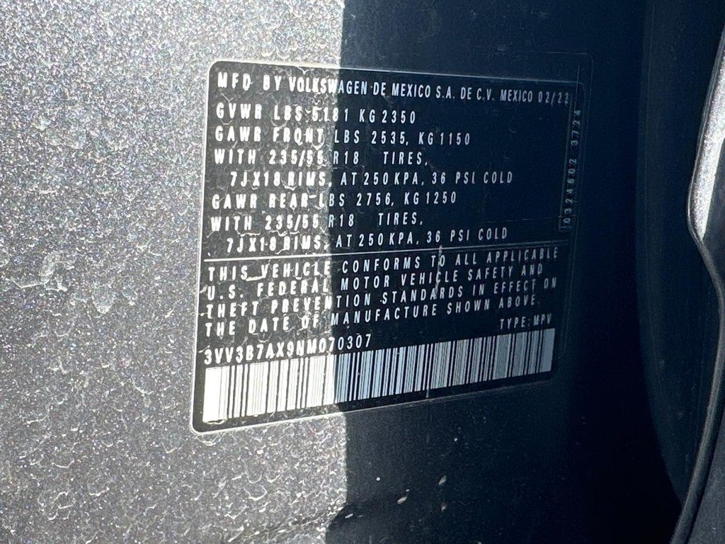 2022 Volkswagen Tiguan 2.0T SE FWD