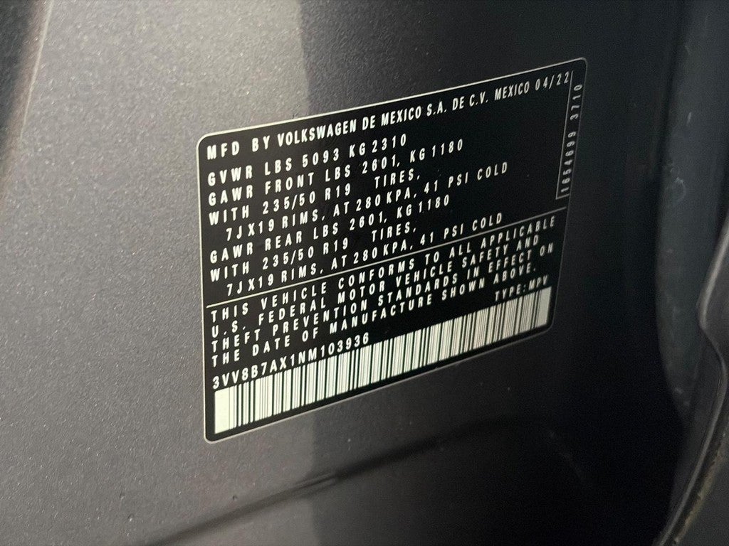 2022 Volkswagen Tiguan 2.0T SE R-Line Black 4MOTION