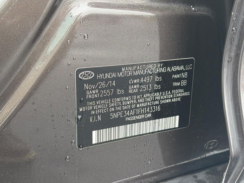 2015 Hyundai Sonata 4dr Sdn 2.4L Limited