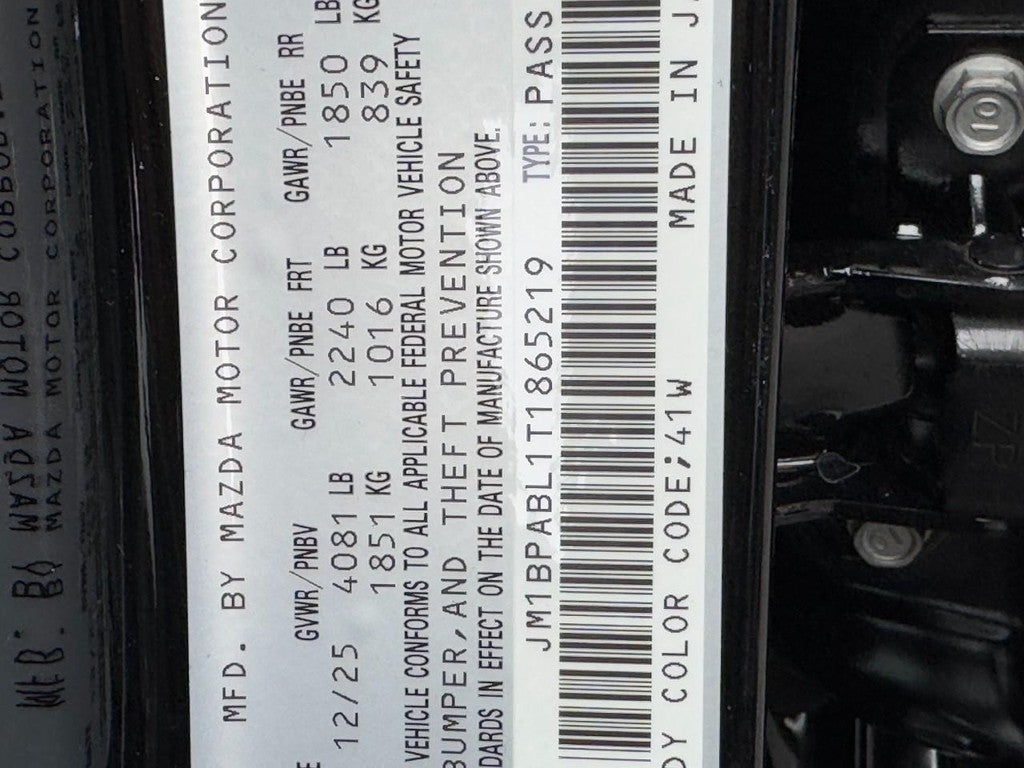 2026 Mazda Mazda3 Sedan 2.5 S Select Sport