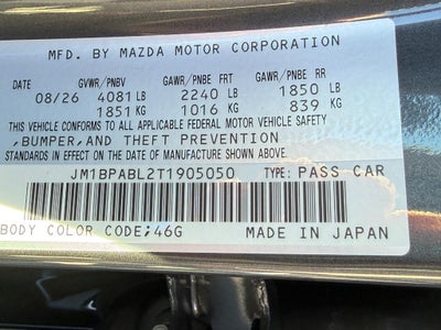 2026 Mazda Mazda3 Sedan 2.5 S Select Sport