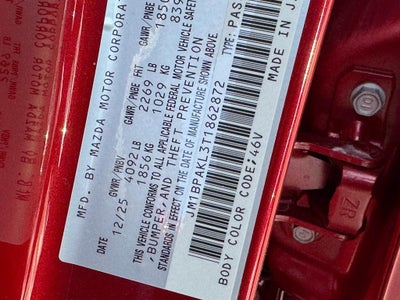 2026 Mazda Mazda3 Hatchback 2.5 S Select Sport