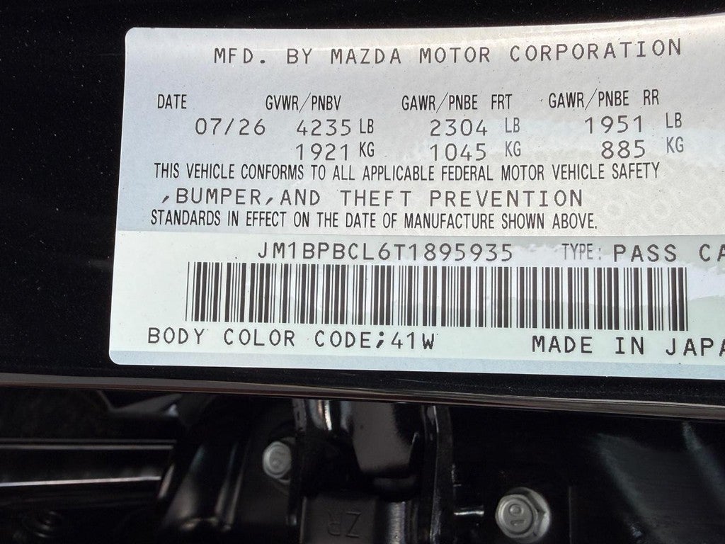 2026 Mazda Mazda3 Sedan 2.5 S Carbon Edition AWD