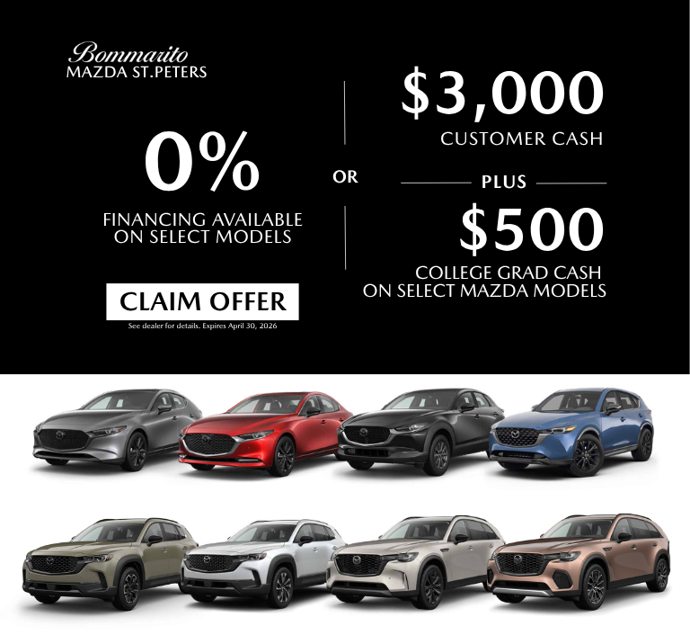 On Select Models 0% APR OR $3,000 Customer Cash