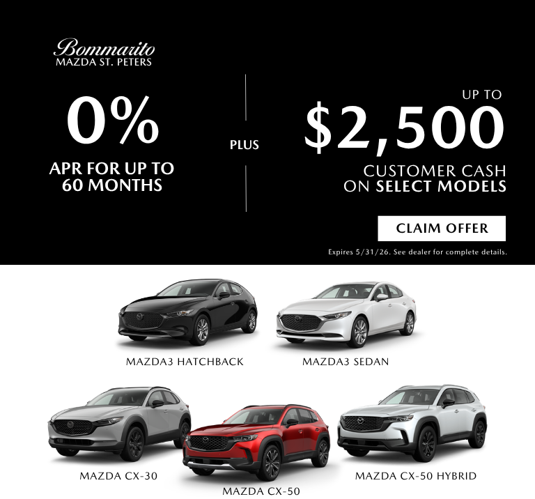 On Select Models 0% APR Plus $2,500 Customer Cash