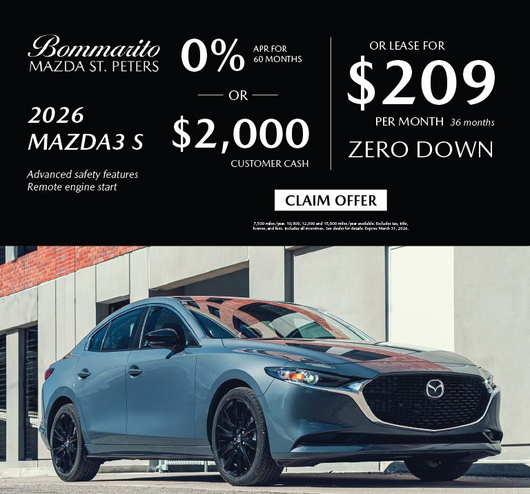 2026 Mazda3 S Lease $209