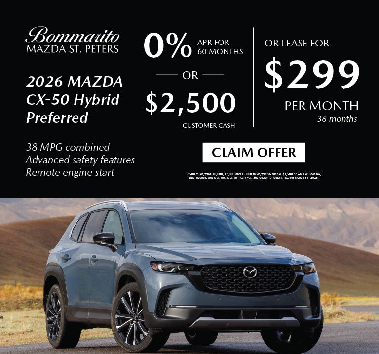 026nMazda CX-50 Hrbrid Peferred Lease $299