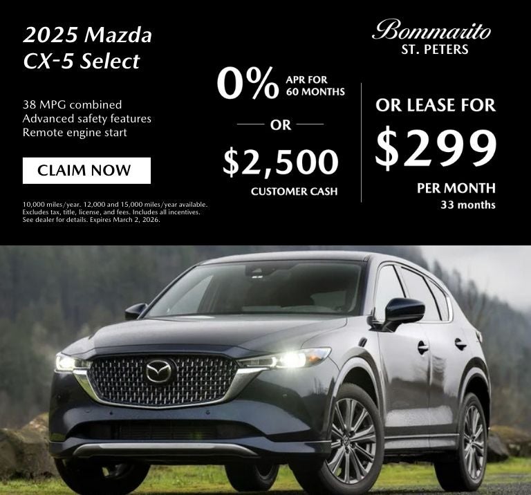 2025 Mazda Cx-5 Select 0% APR