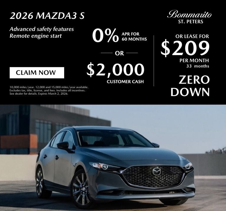 2026 Mazda3 S 0% APR