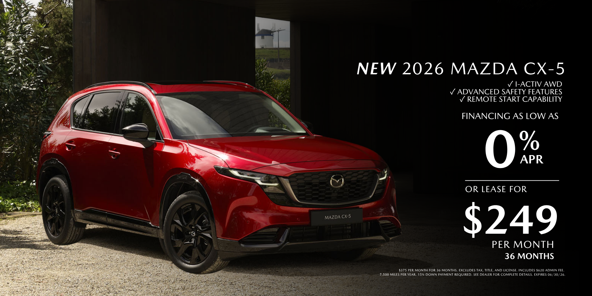 2026 Mazda CX-5 2.9% APR OR Lease $269