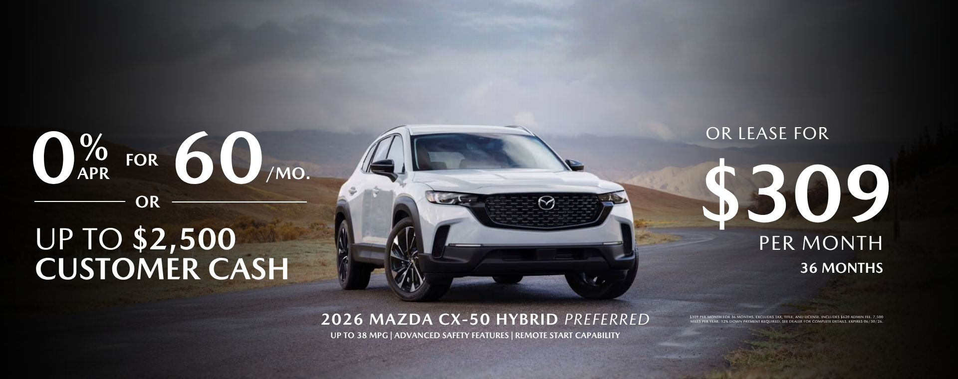 2026 Mazda CX-50 Hybrid Preferred 0% APR